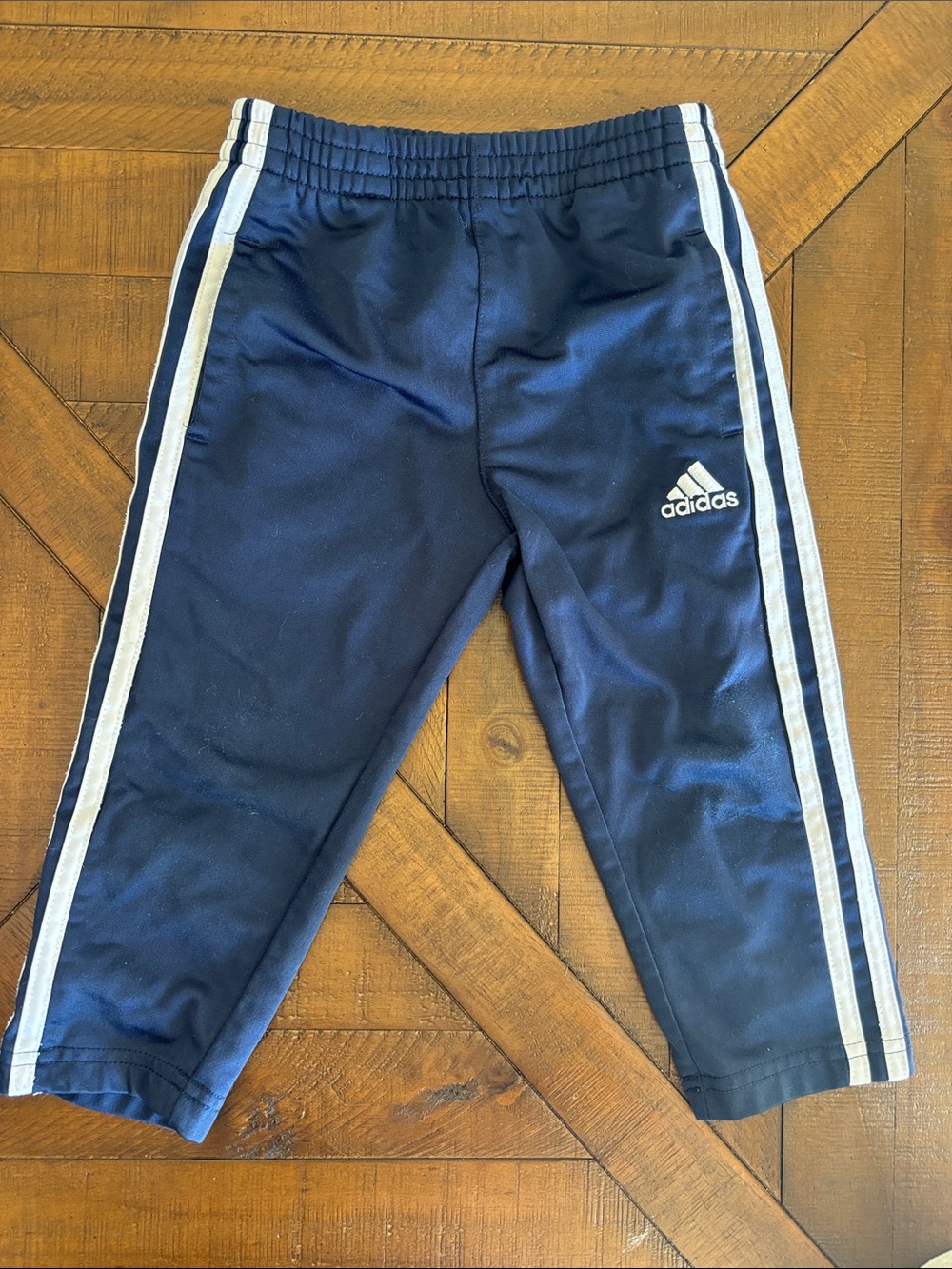adidas Navy and White Kids Joggers